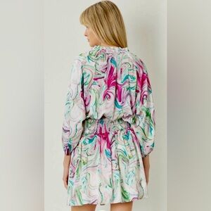 Entro Multicolor Swirl Dress